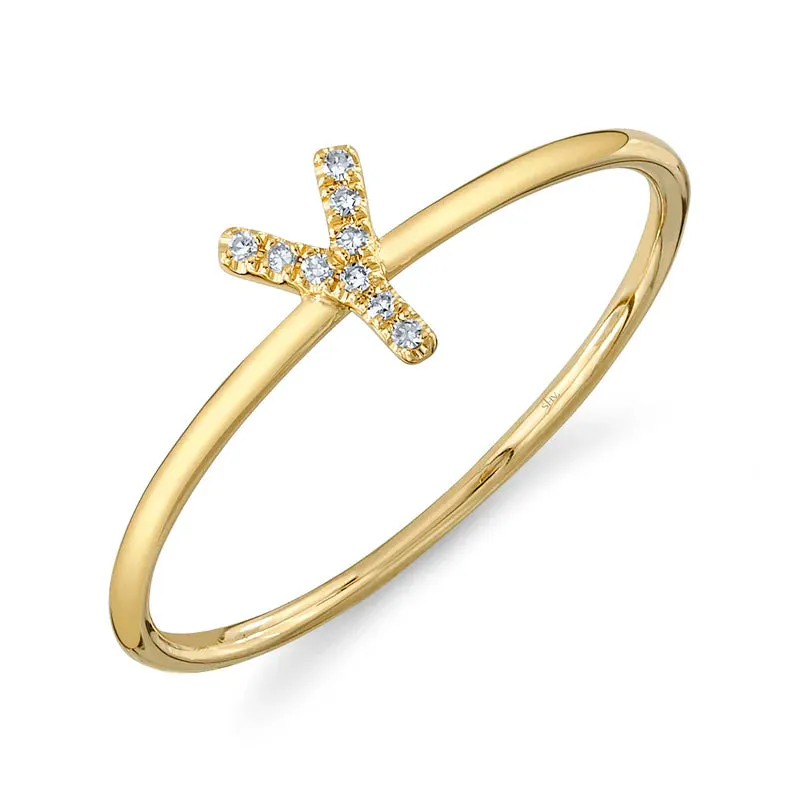 Diamond Initial Ring