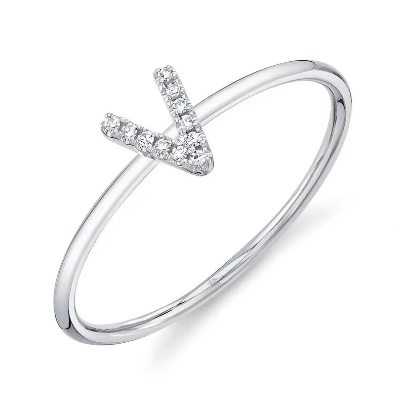 Diamond Initial Ring