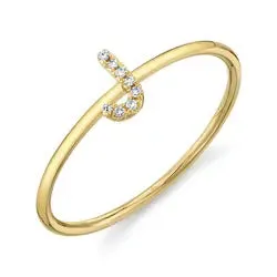 Diamond Initial Ring