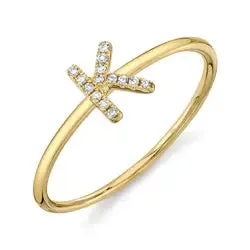 Diamond Initial Ring