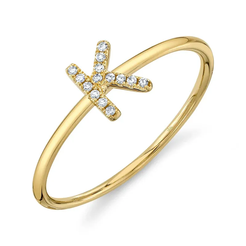 Diamond Initial Ring