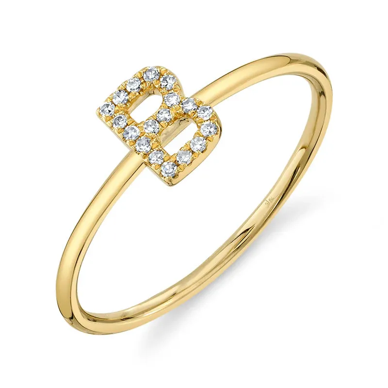 Diamond Initial Ring