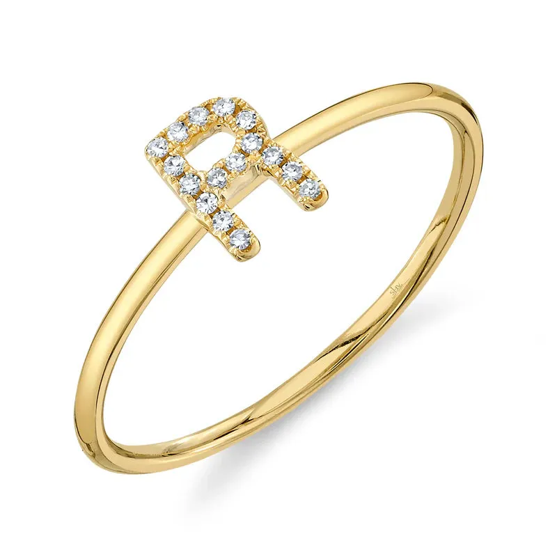 Diamond Initial Ring