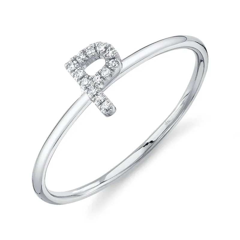 Diamond Initial Ring