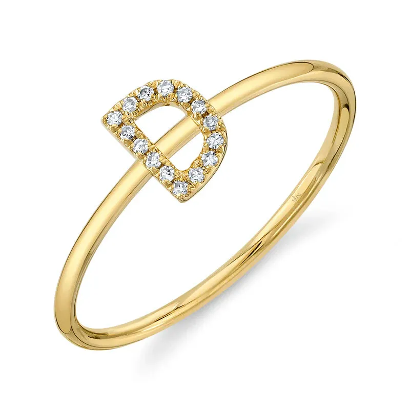 Diamond Initial Ring