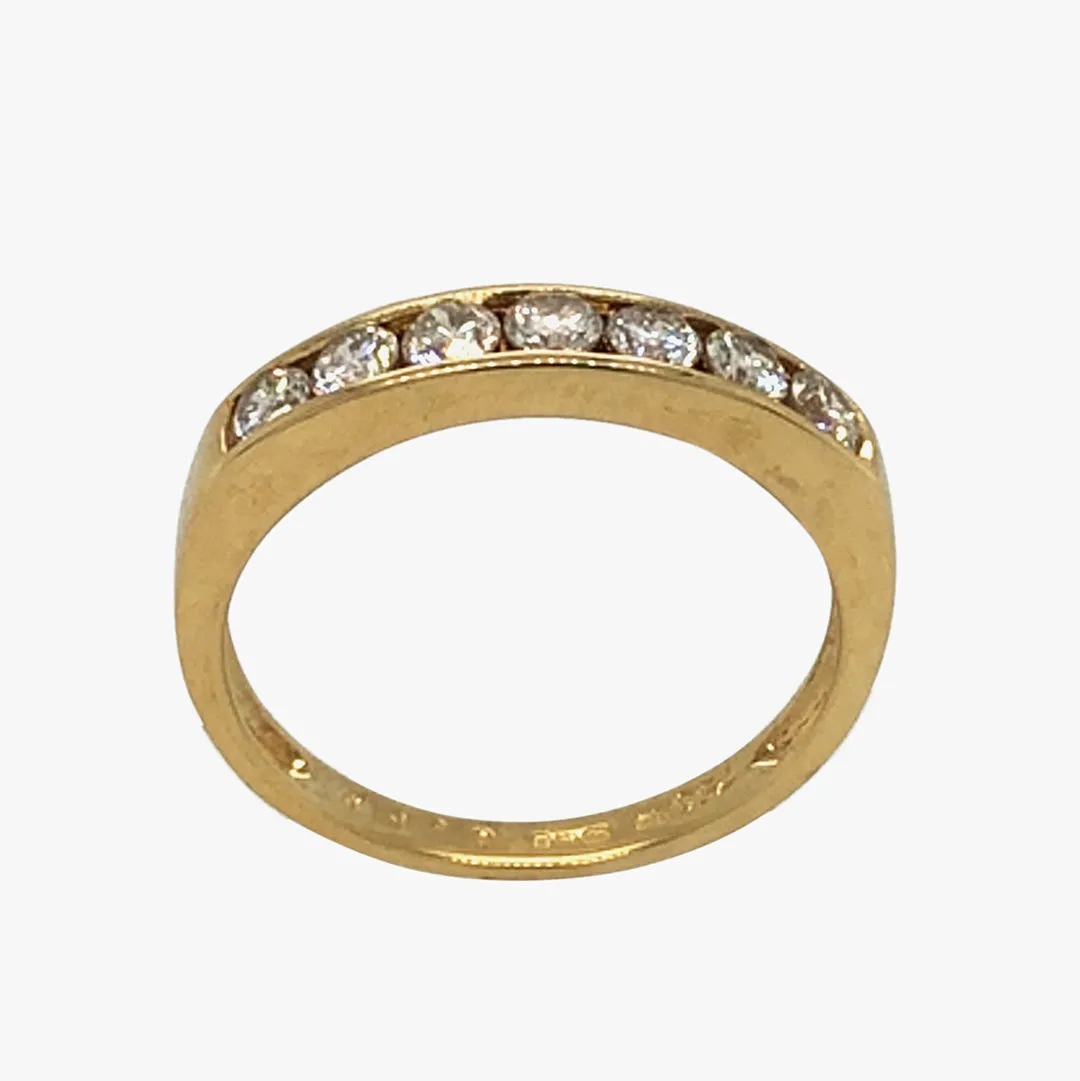 Diamond Set Half Eternity Ring