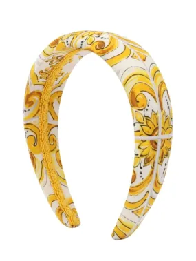 Dolce&amp;Gabbana   Maiolica print cotton headband 