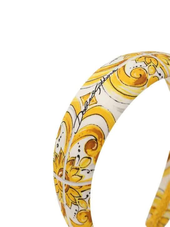 Dolce&amp;Gabbana   Maiolica print cotton headband 