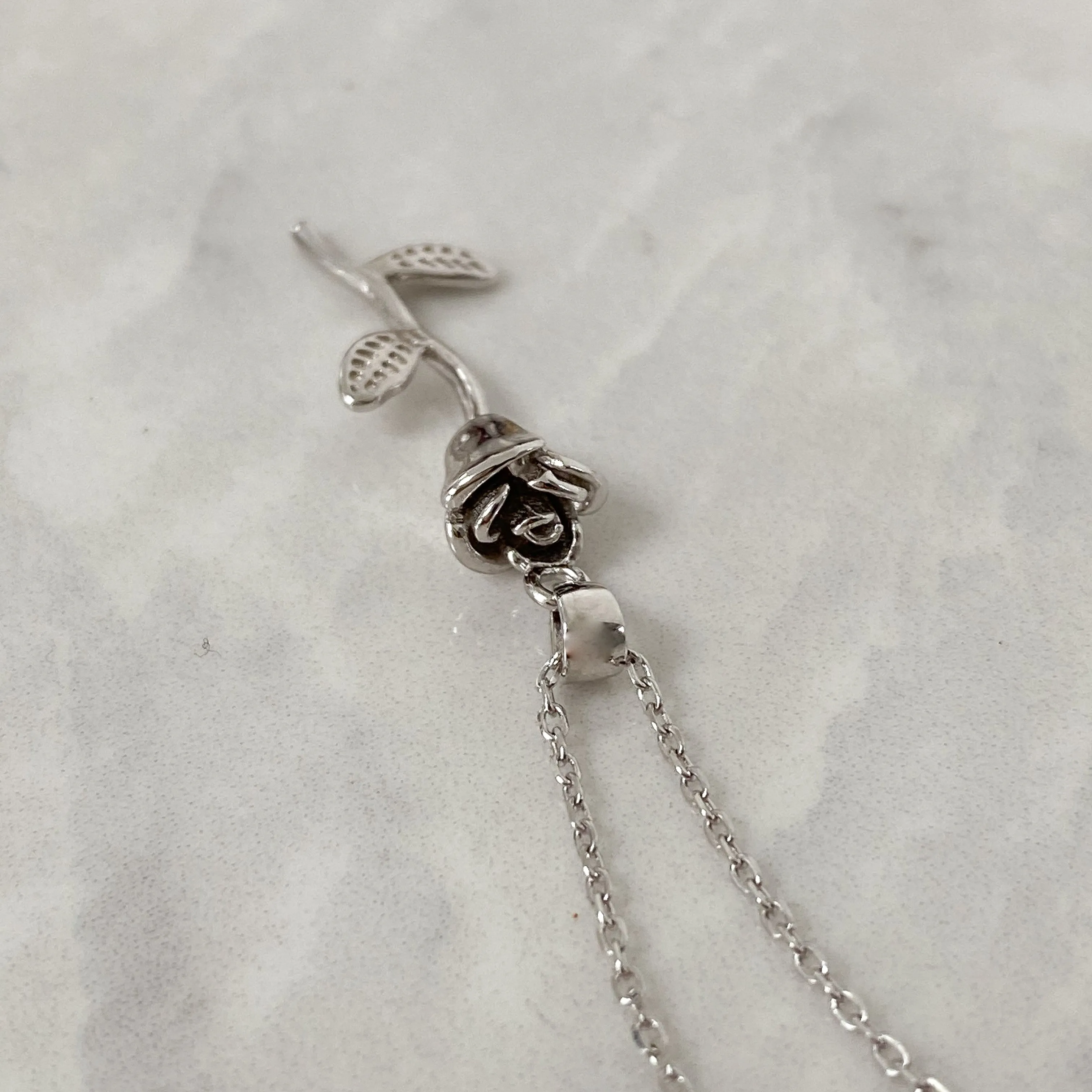 ETERNAL Gold Rose Stem Pendant Necklace (3 colours)