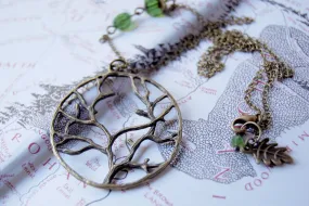 Fangorn Forest | Brass Tree Charm Necklace | Woodland Forest Pendant