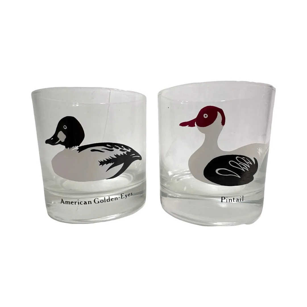 Federal Glass Mid-Century Duck Decoy Glasses (Set of 8)