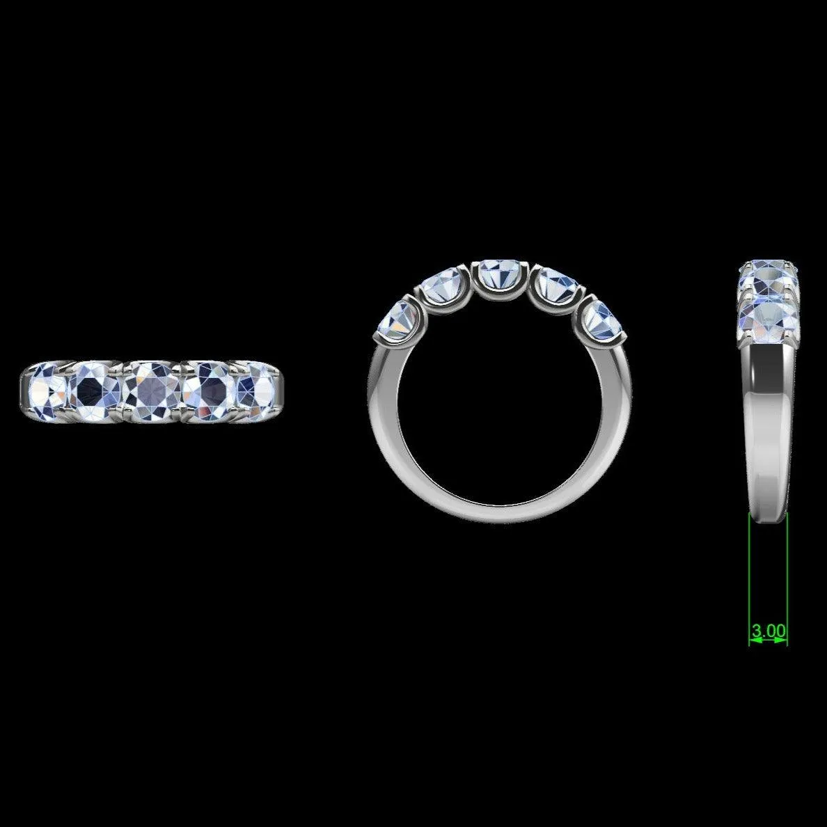 Five Stone Diamond Wedding Ring