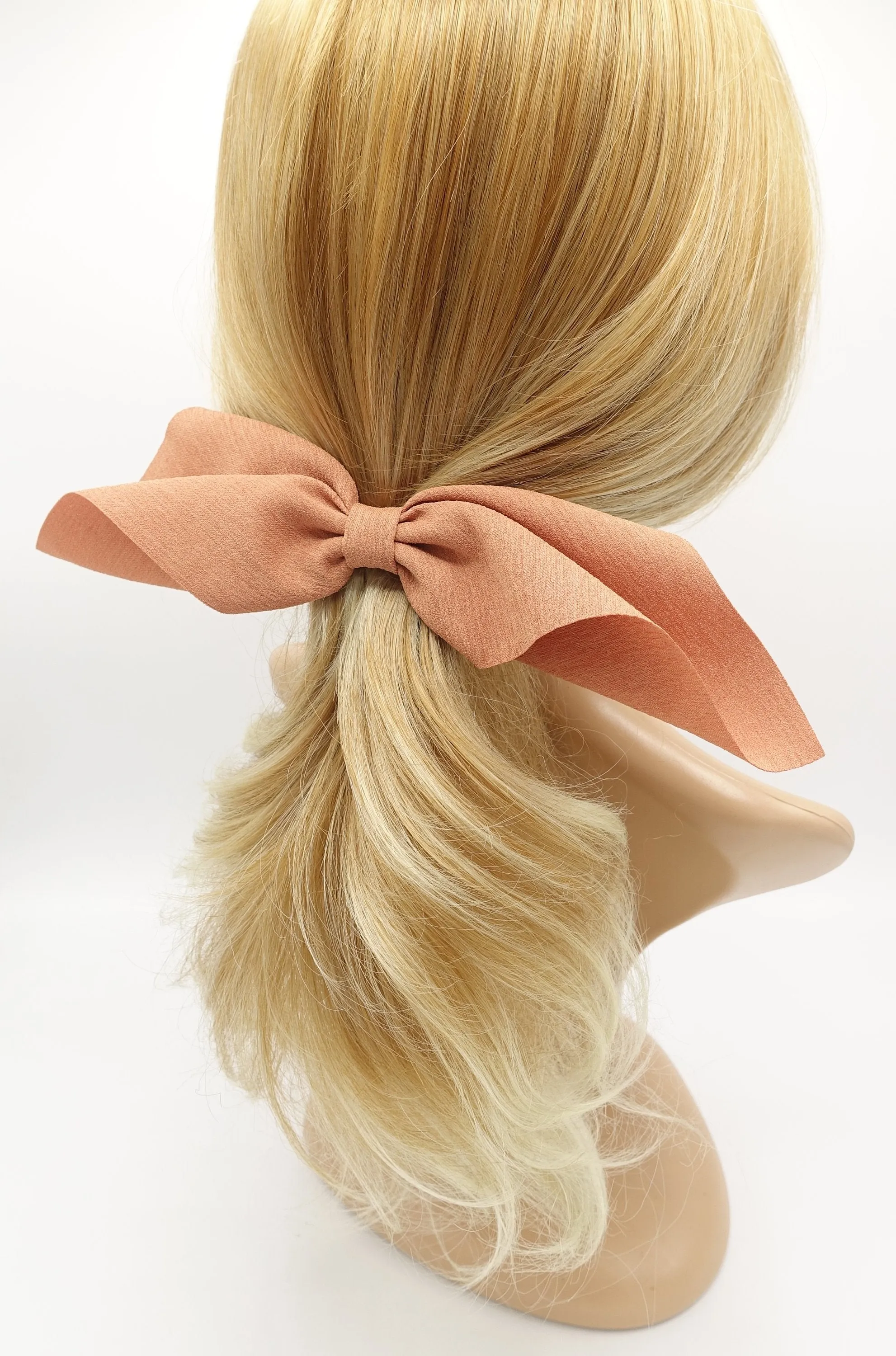 folding and pleated hair bow  horizontal style hair accessory for women