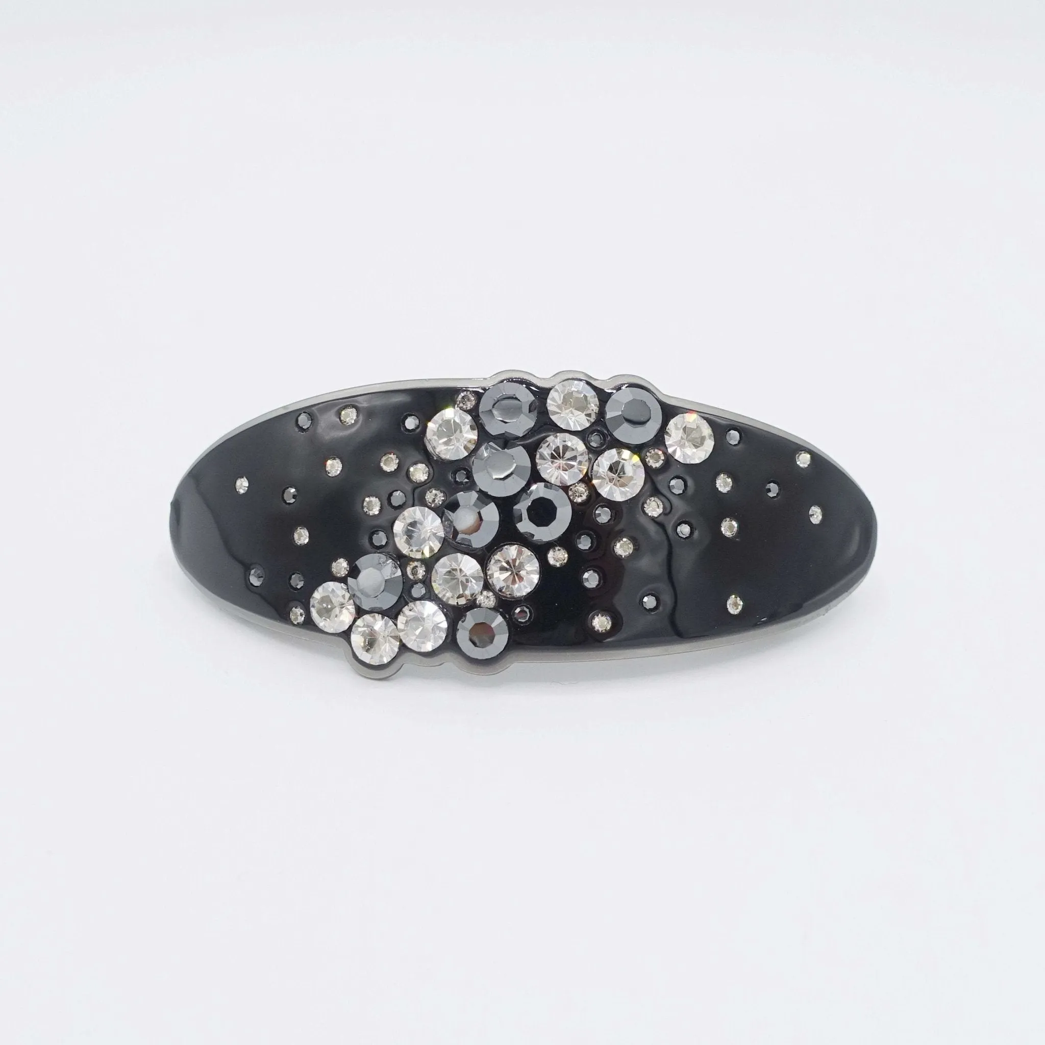 galaxy rhinestone embellished cellulose acetate hair barrette women hair accessory