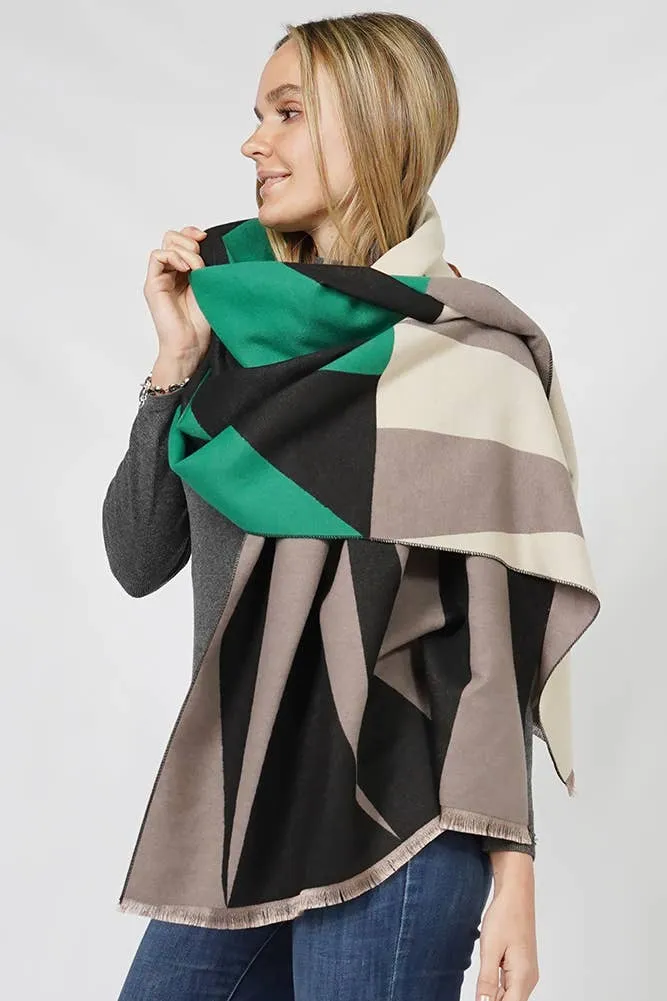 Geometric Pattern Pashmina Winter Scarf