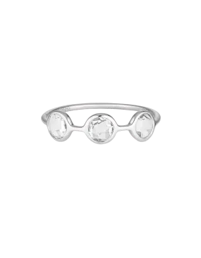 Georgini Kiklo Ring w/ White Topaz - Silver