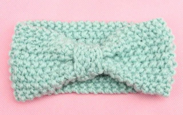 girls kids knit crochet turban headband warm knot headbands hair accessories for children hair head band wrap hairband ornaments