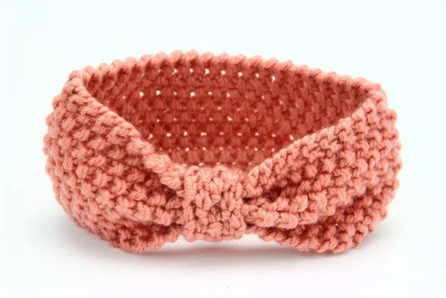 girls kids knit crochet turban headband warm knot headbands hair accessories for children hair head band wrap hairband ornaments