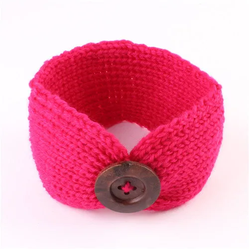 girls kids knit crochet turban headband warm knot headbands hair accessories for children hair head band wrap hairband ornaments