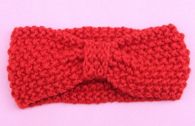 girls kids knit crochet turban headband warm knot headbands hair accessories for children hair head band wrap hairband ornaments