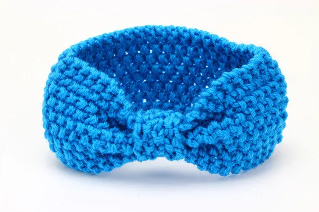 girls kids knit crochet turban headband warm knot headbands hair accessories for children hair head band wrap hairband ornaments