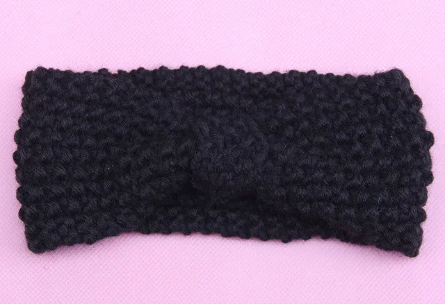 girls kids knit crochet turban headband warm knot headbands hair accessories for children hair head band wrap hairband ornaments