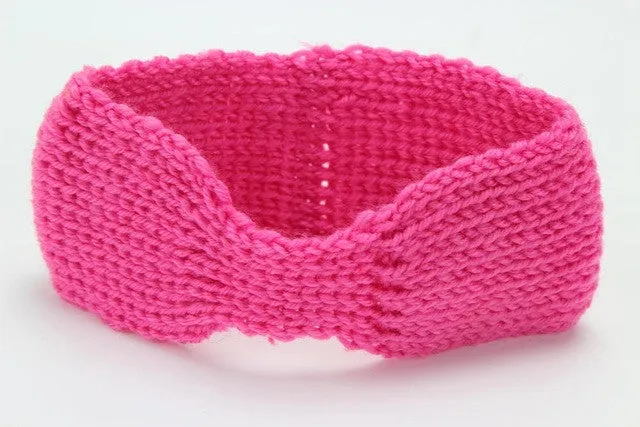 girls kids knit crochet turban headband warm knot headbands hair accessories for children hair head band wrap hairband ornaments