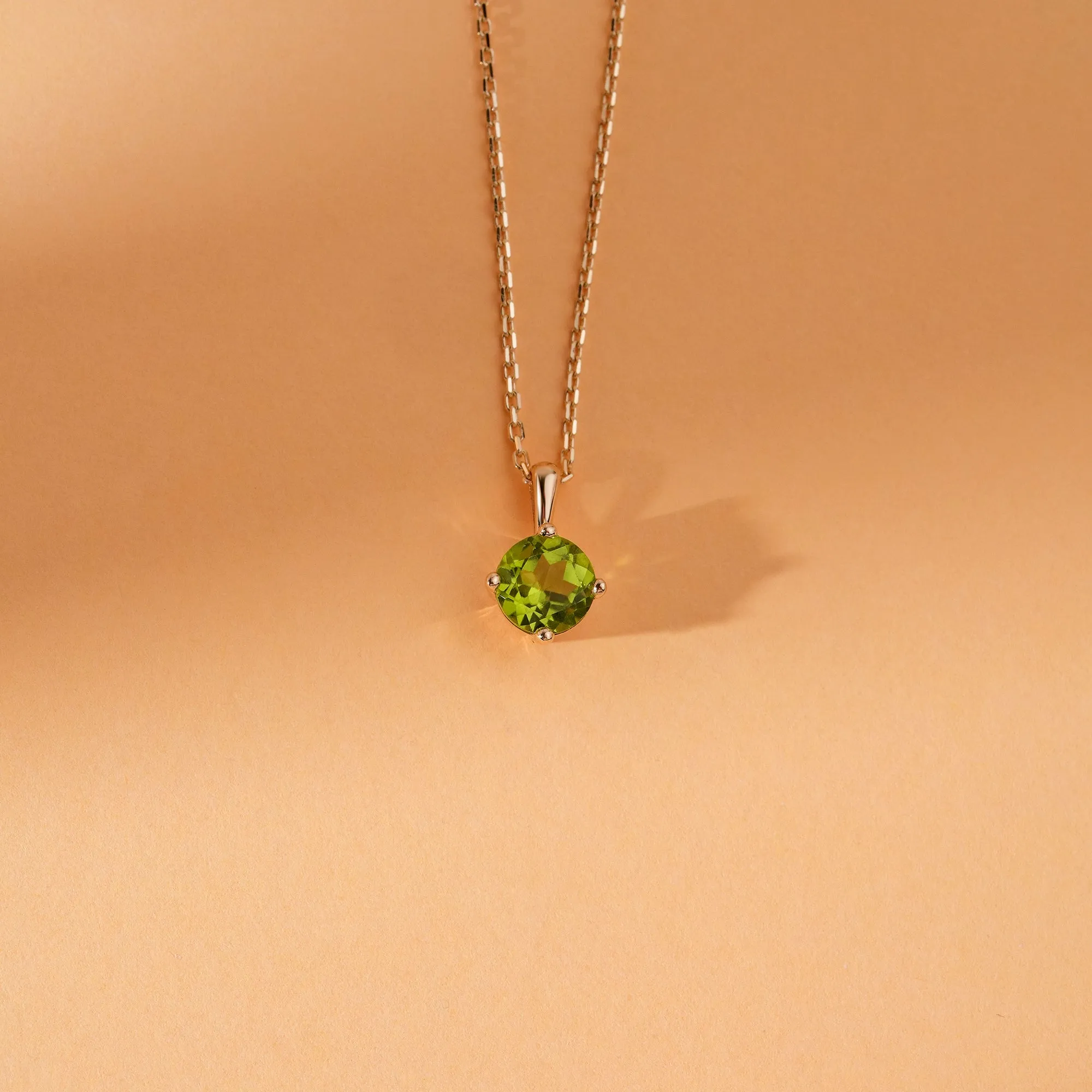 Gold Peridot Necklace, Anaya