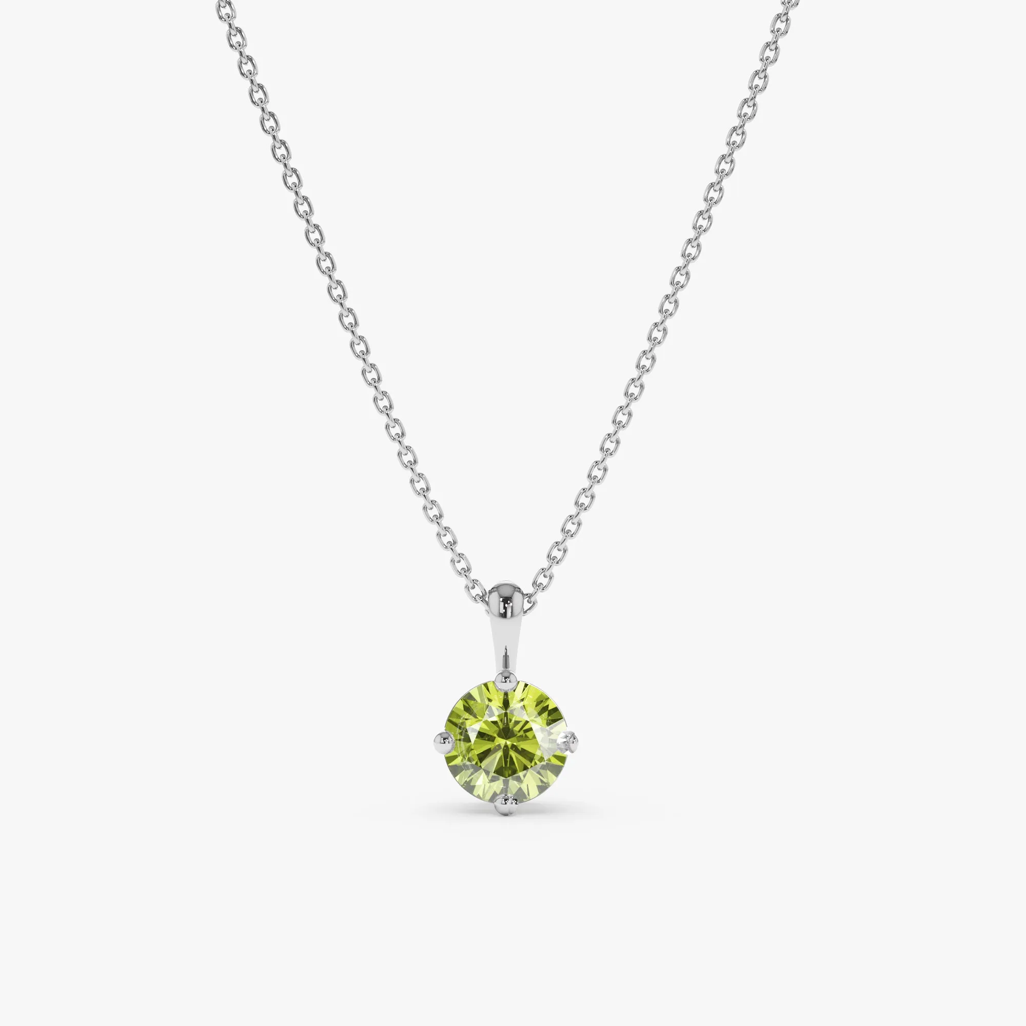 Gold Peridot Necklace, Anaya