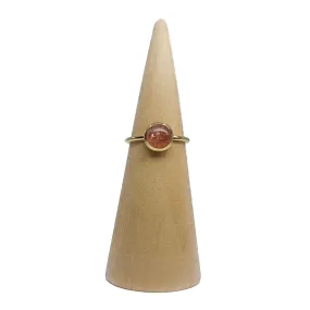 Gold Sunstone Ring Size 7