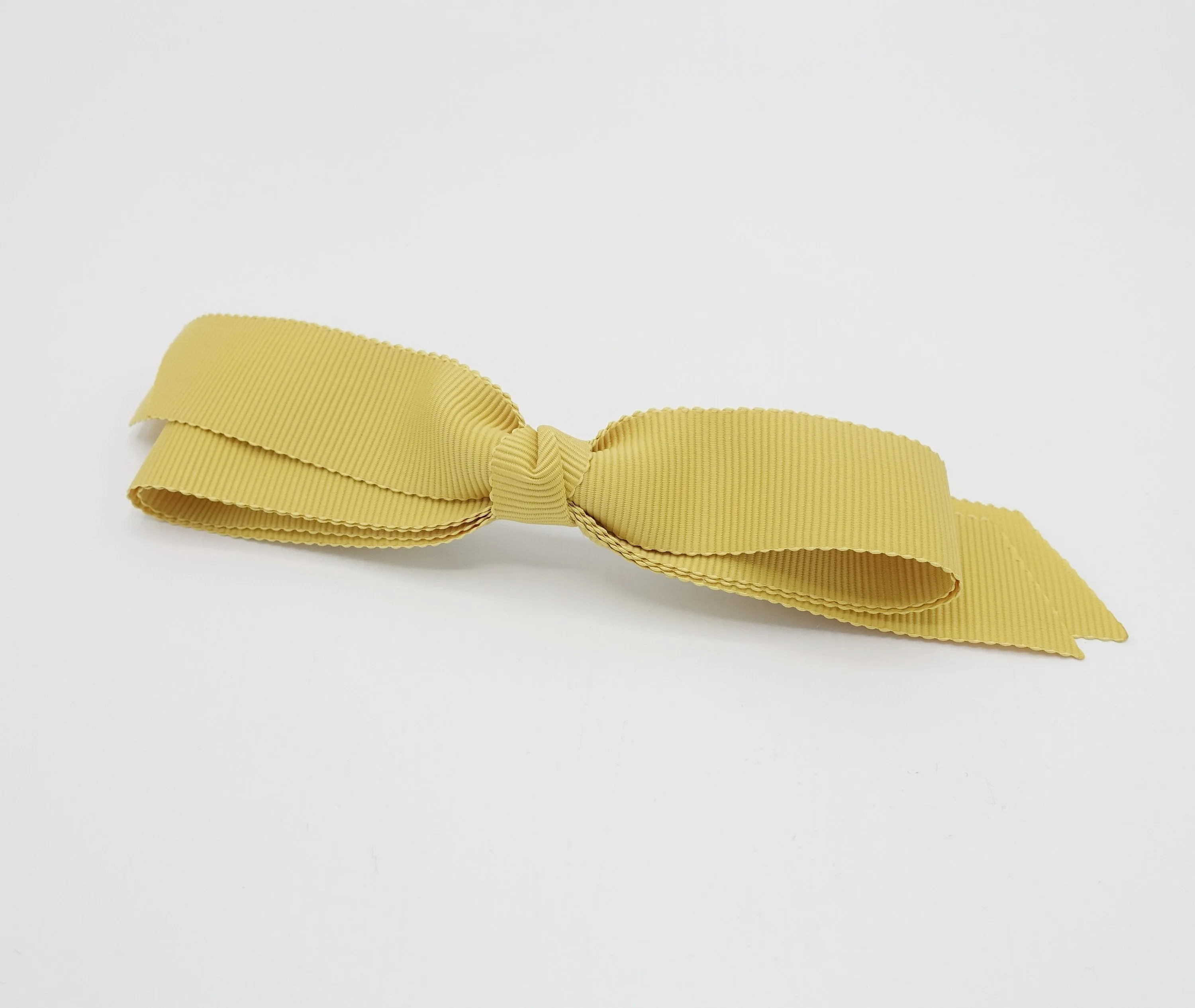 gross grain hair bow narrow ribbon hair accessory for women