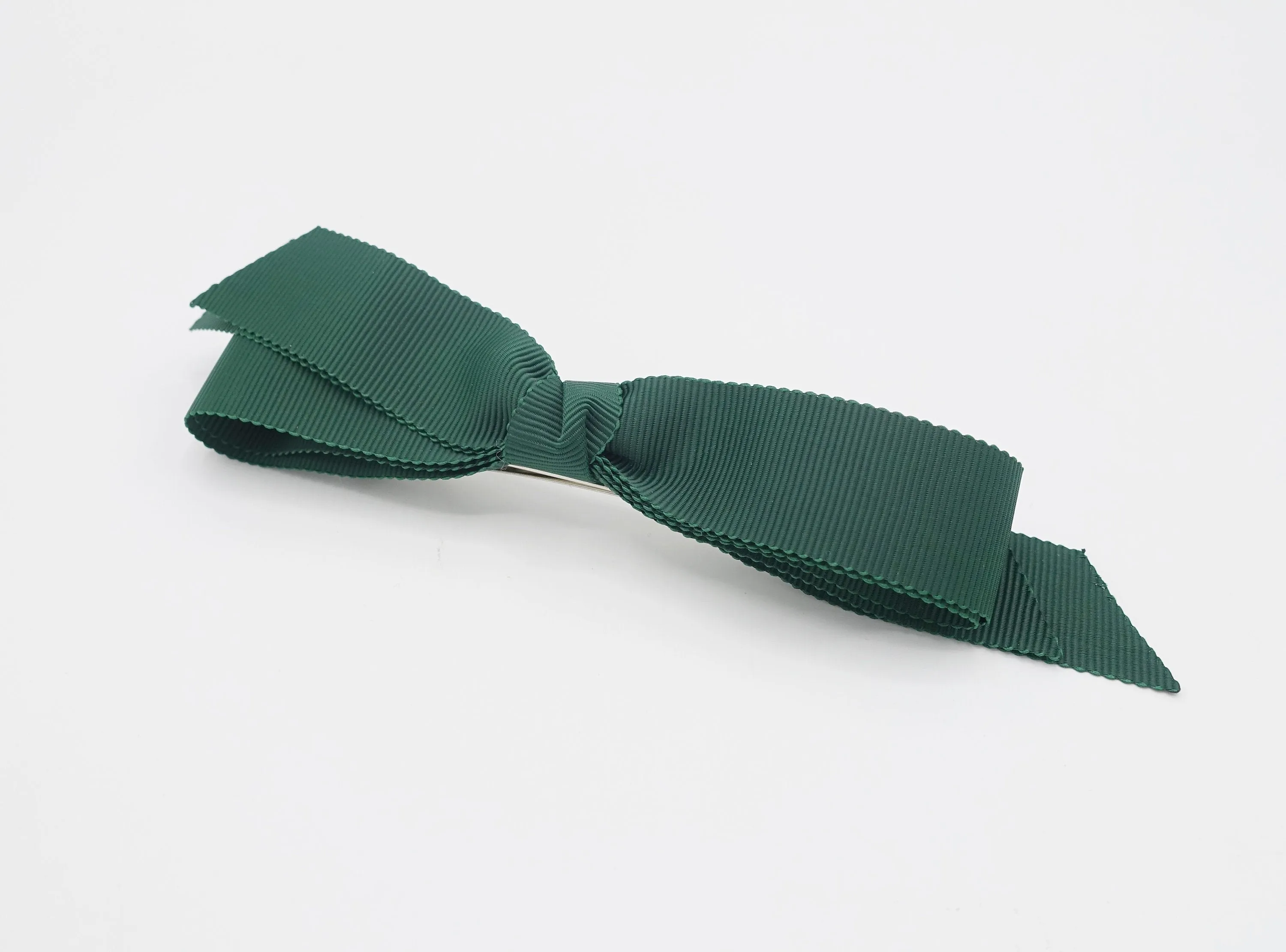 gross grain hair bow narrow ribbon hair accessory for women