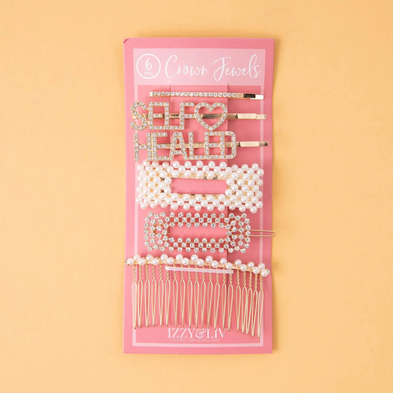 Healed   Self♡ Embellished Hair Pin Set of 6