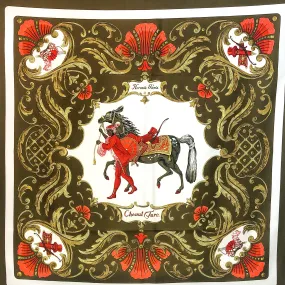 Hermes Silk Scarf Cheval Turc Early Issue