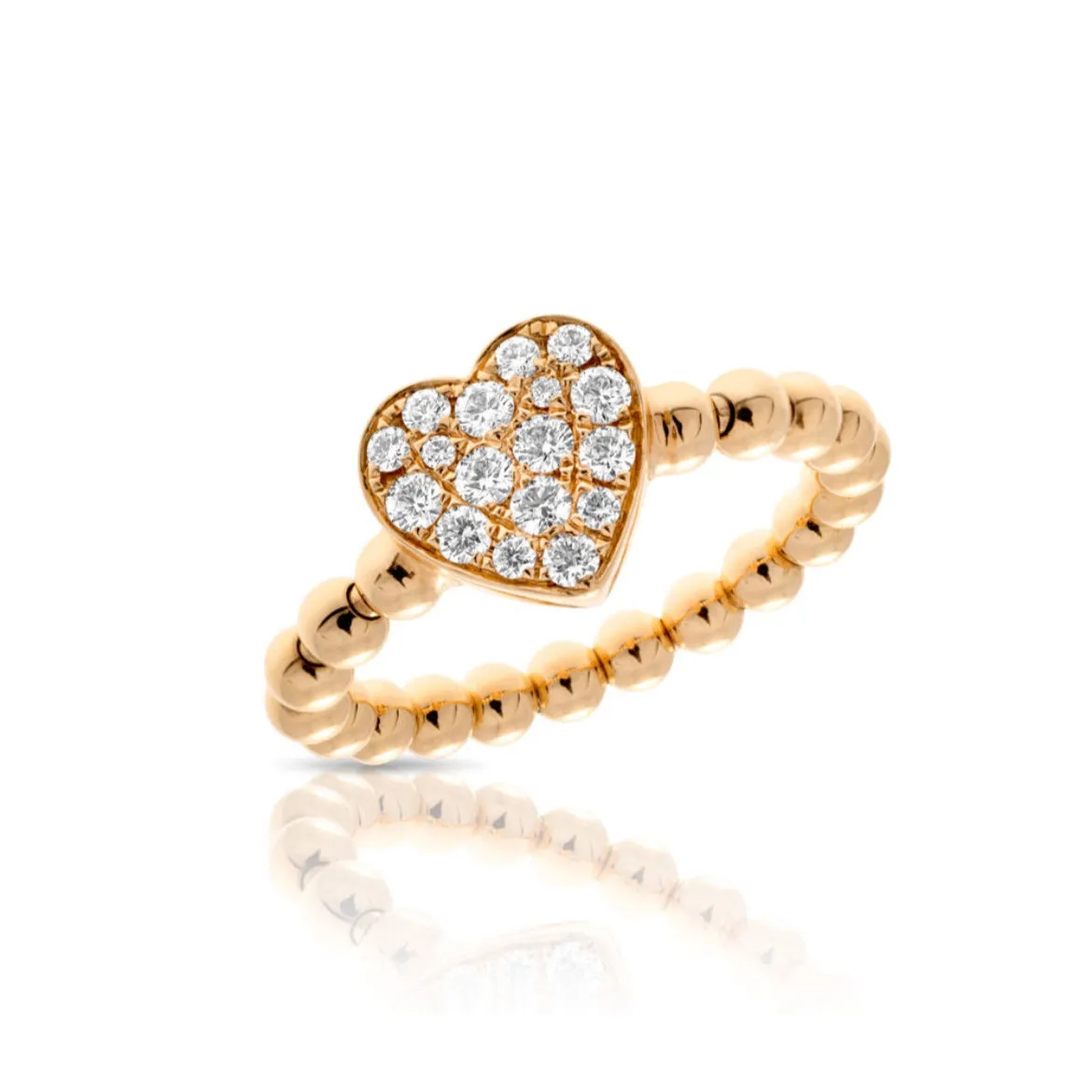 Hulchi Belluni Diamond Heart Stretch Ring (65181)