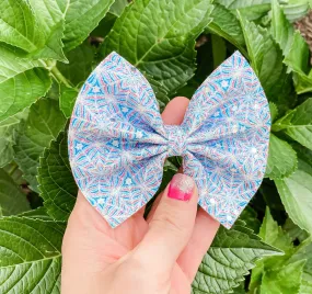 Ice Glitter Bow Headband | Hair Clip