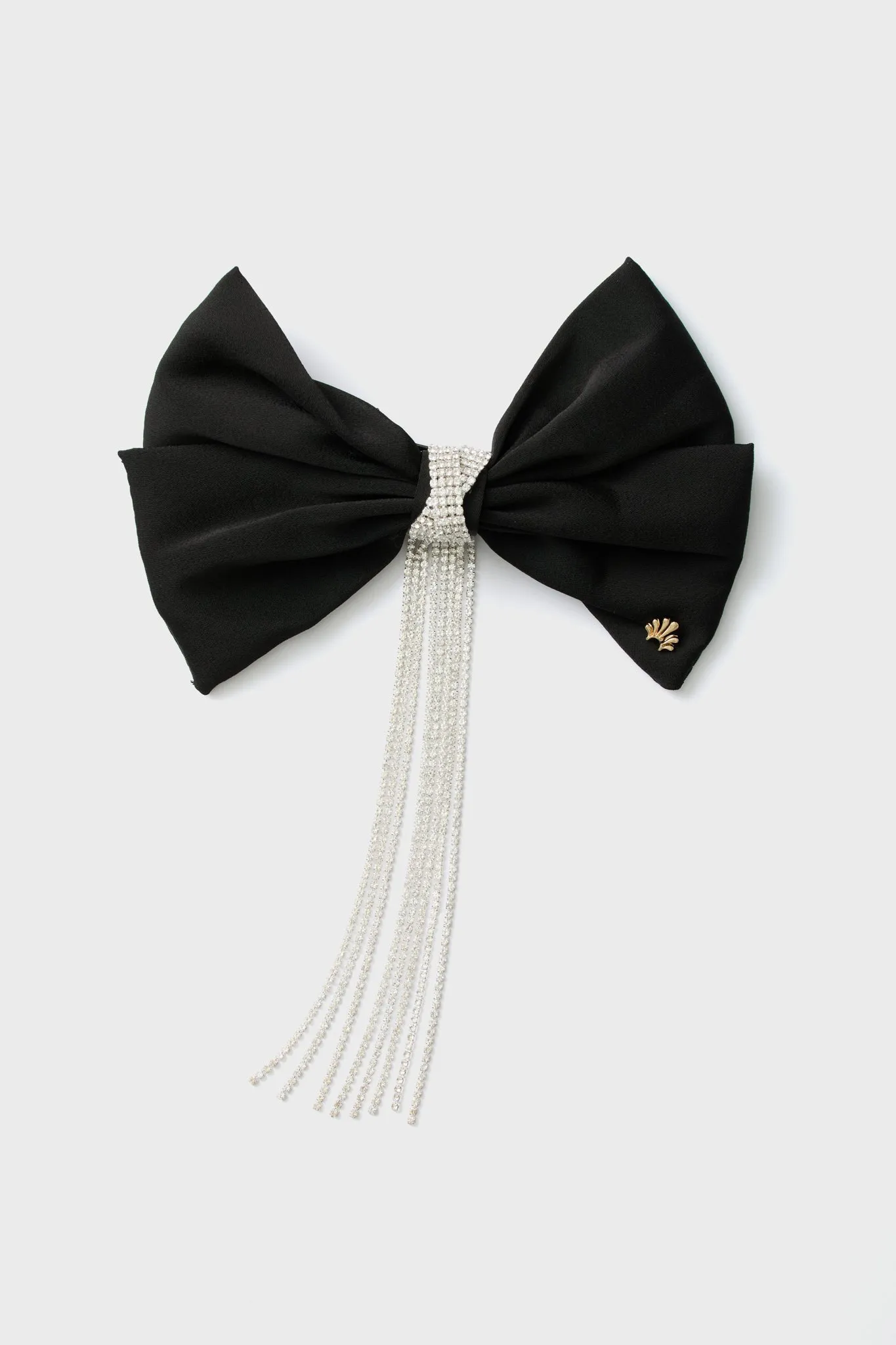 Jet Crystal Kristina Crystal Bow Barrette