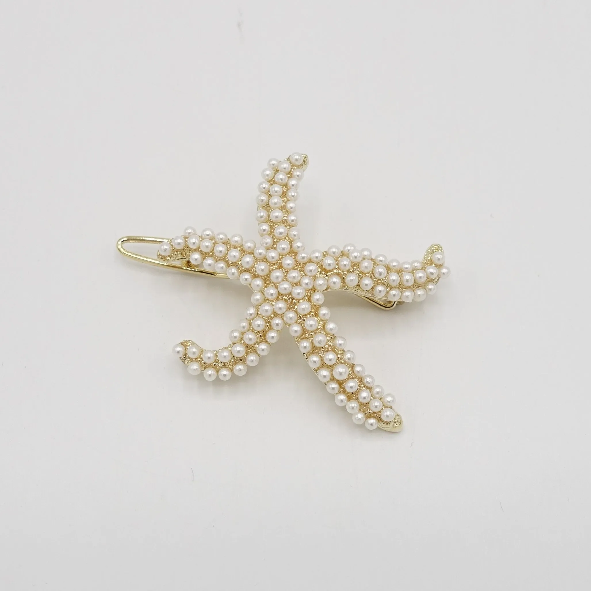 jewel rhinestone embellished star fish side hair clip cute women hair accessory