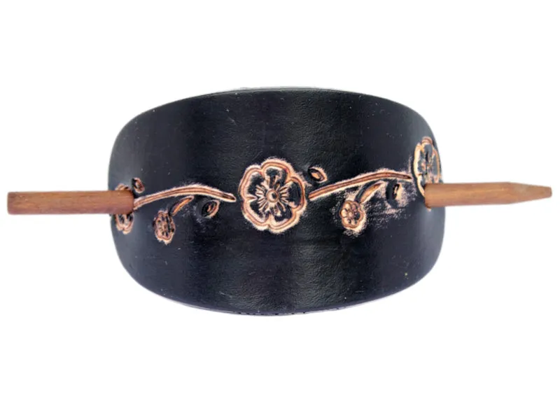 La Belle Leather Hair Barrette