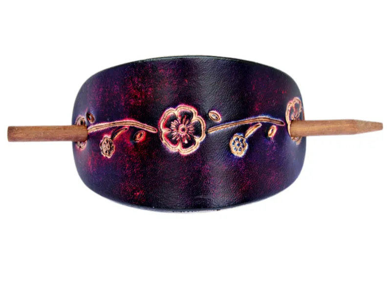 La Belle Leather Hair Barrette