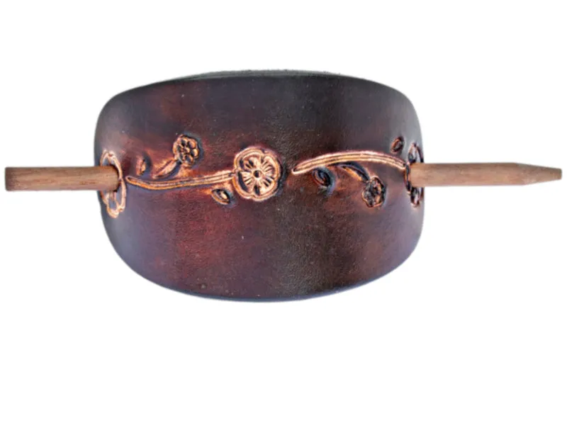 La Belle Leather Hair Barrette