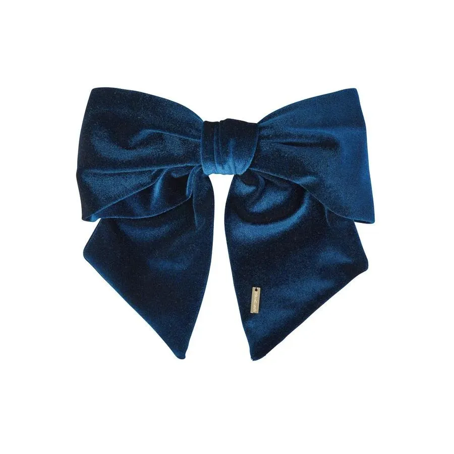 LARGE BOW VELVET BARRETTE