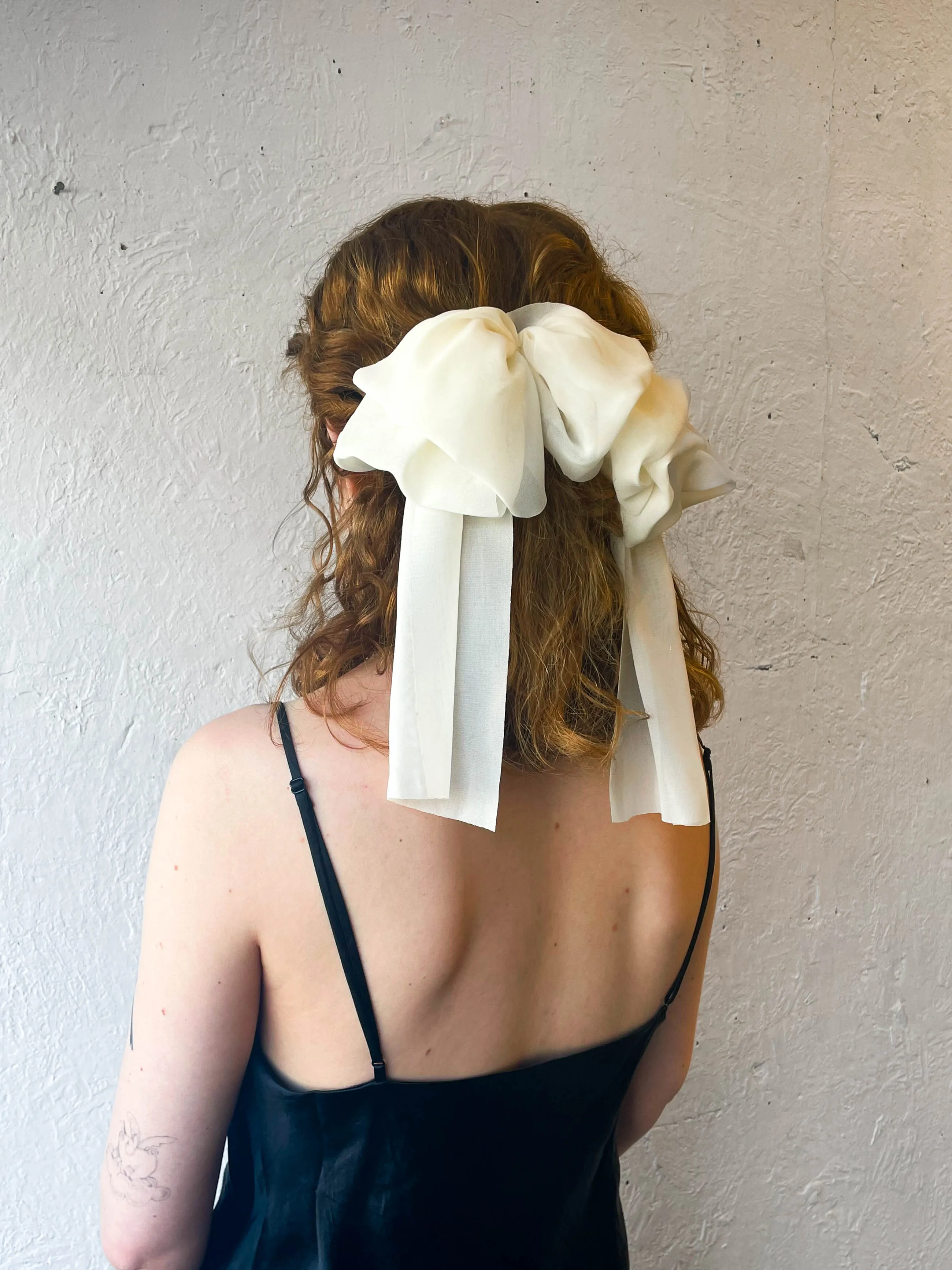 Large Chiffon Bow Hair Clip