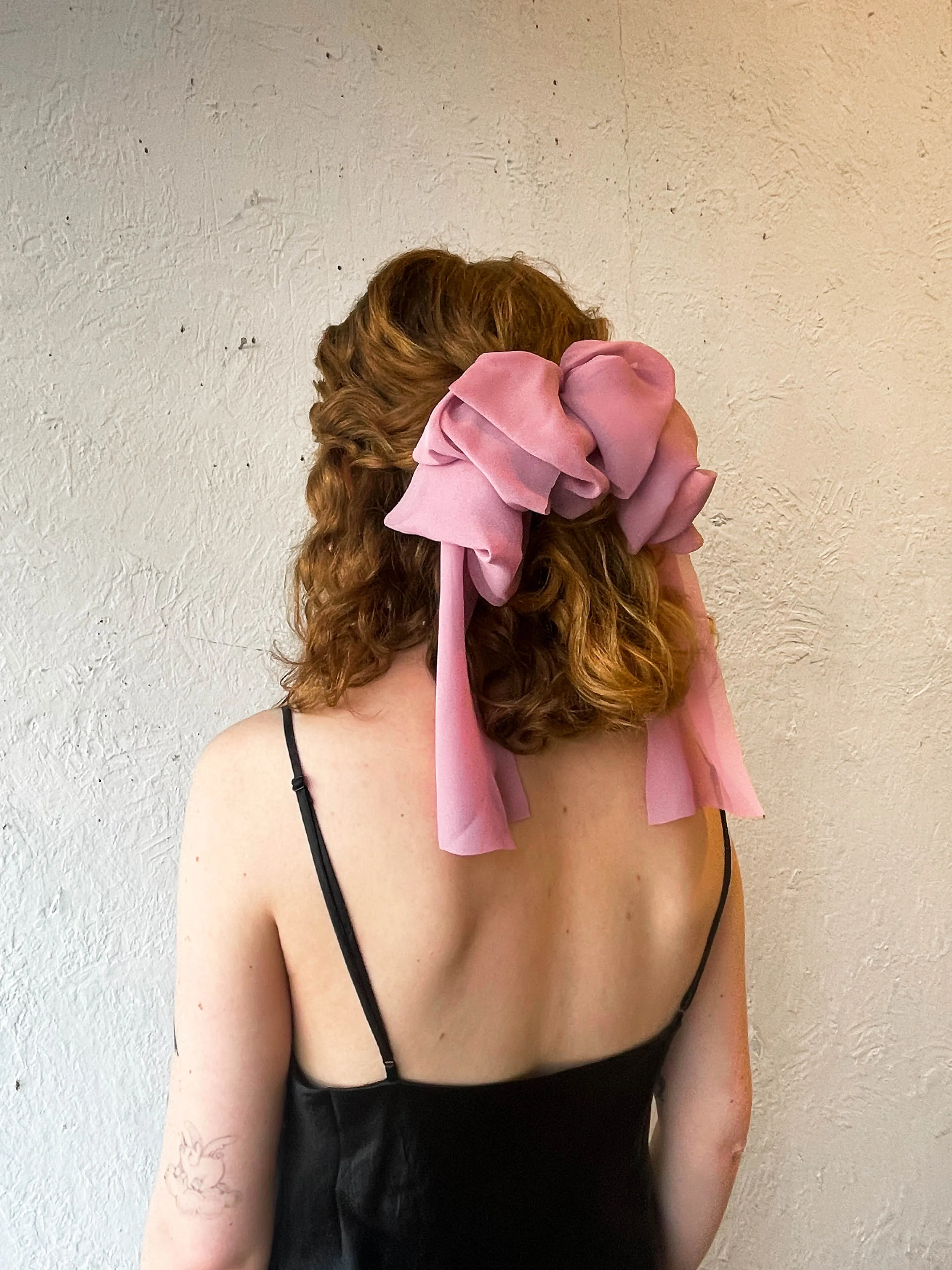 Large Chiffon Bow Hair Clip