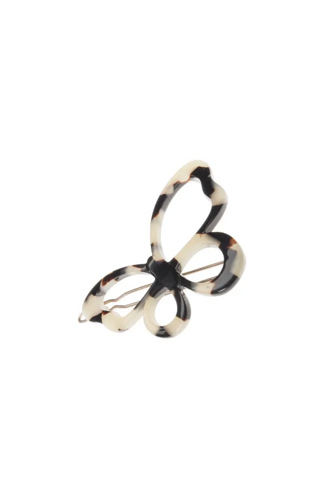 Large Cutout Butterfly Tige Boule Barrette - Classic