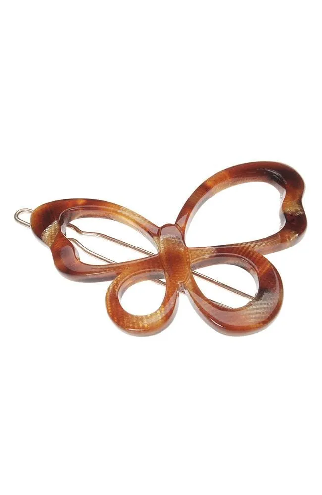 Large Cutout Butterfly Tige Boule Barrette - Classic