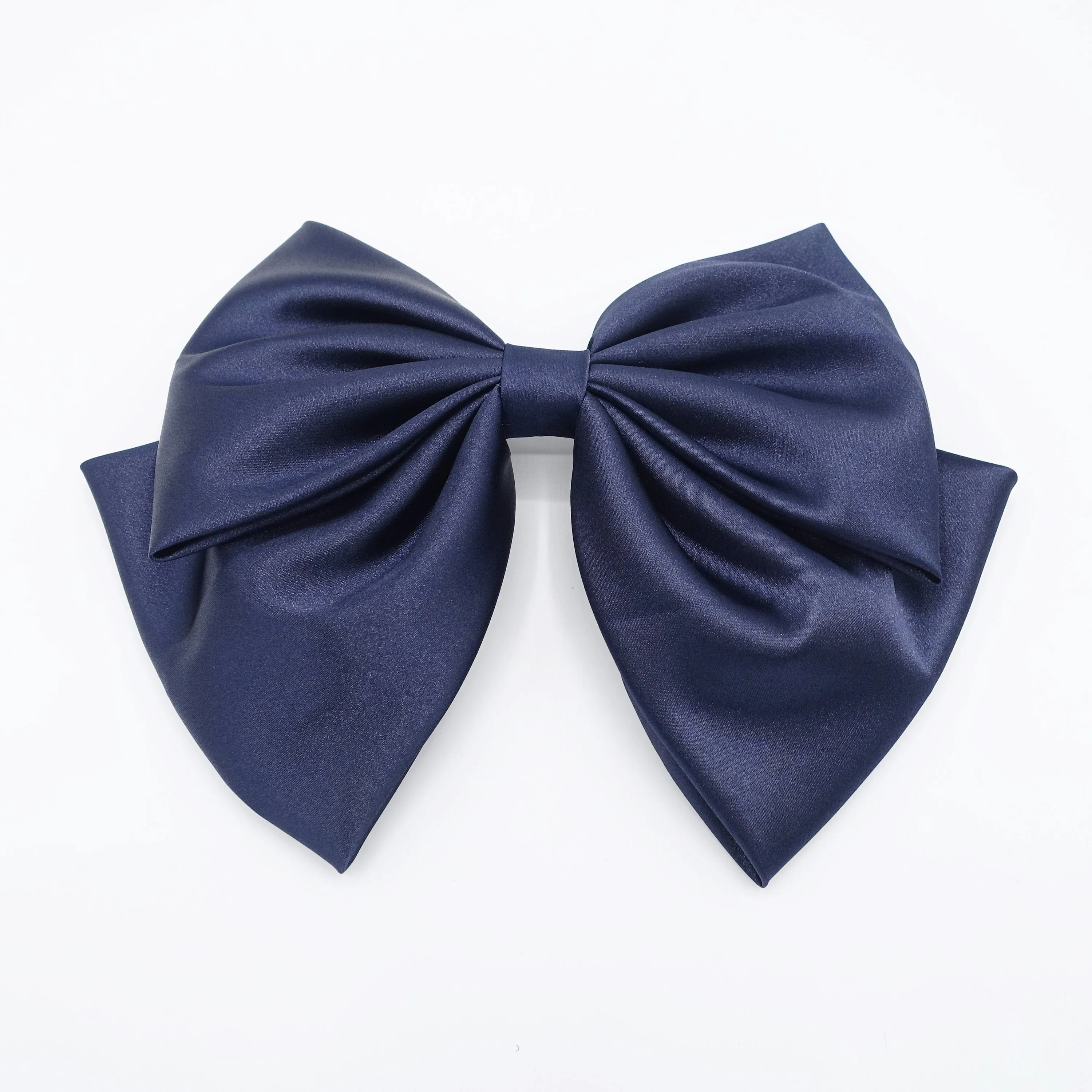 large glossy hair bow satin hair accessory for women