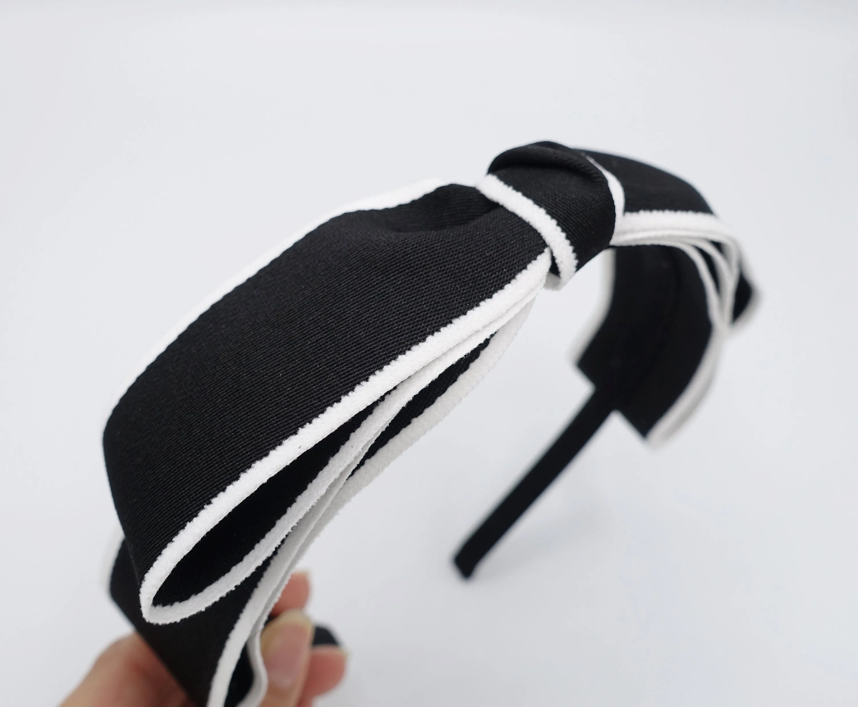 layered bow headband, narrow bow headband, hair bow shop for women