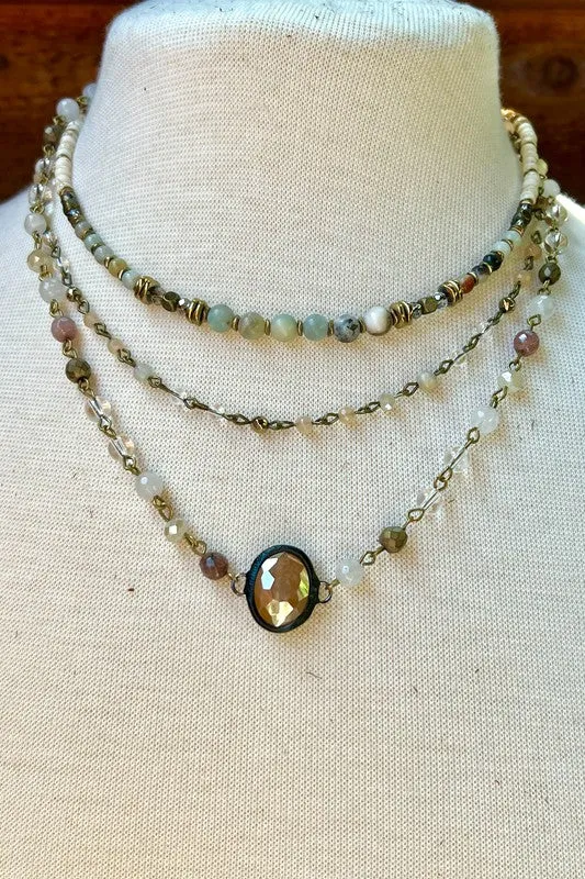 LAYERED JUSTINA NECKLACE (JASPER)