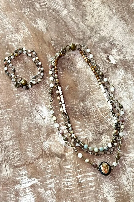 LAYERED JUSTINA NECKLACE (JASPER)